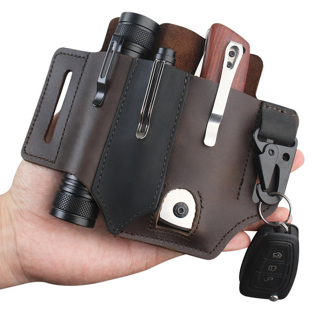 Leather EDC Tool Pouch Outdoor - đánh giá và giá Edc Carry Fanny Pack