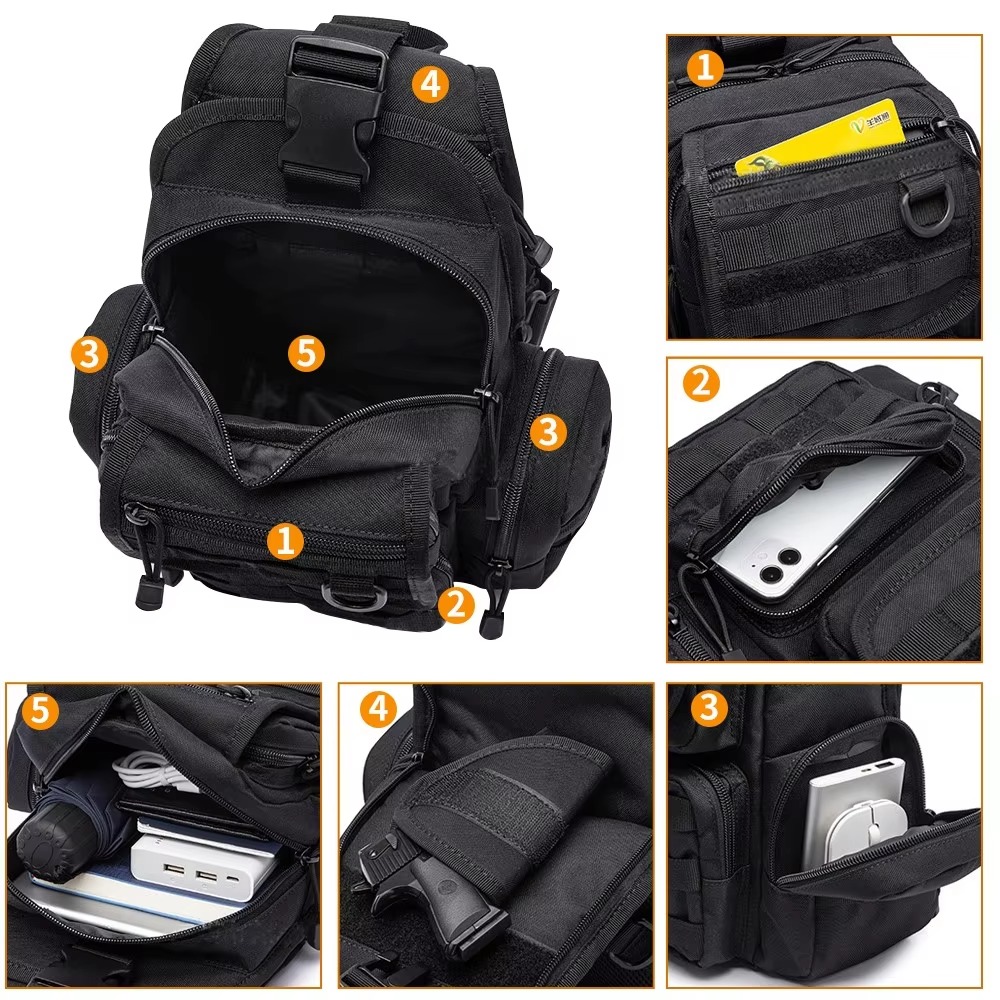 Tactical Pistol Bag Concealed  - đánh giá và giá Edc Concealed Carry Sling Bag