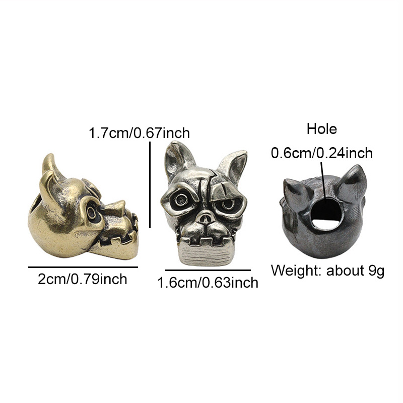 Bulldog Head Brass Knife Bead  - đánh giá và giá Edc Carry Kit